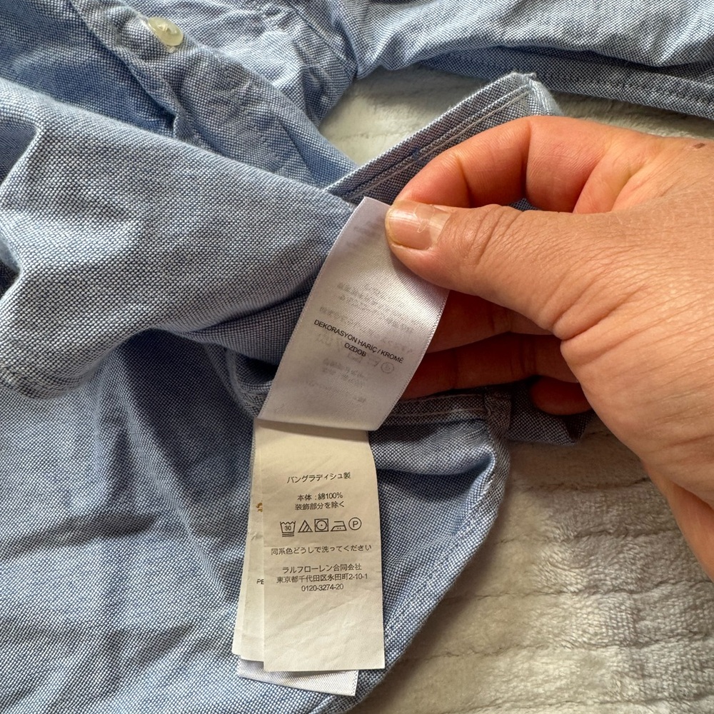 Polo by Ralph Lauren Blue Kids Button Down Shirt - Picture 4 of 5